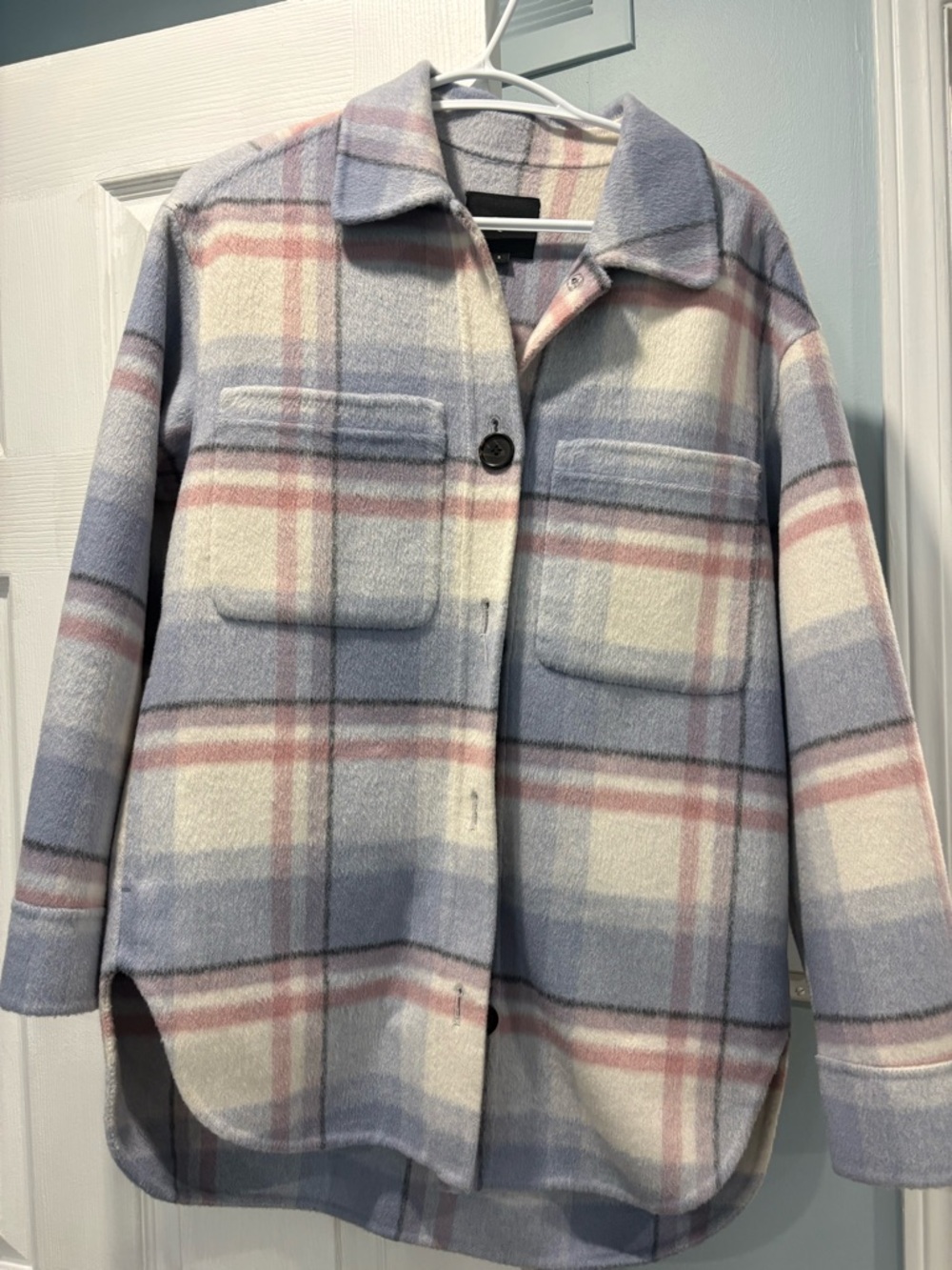 Rails Pastel Plaid Shacket in Blue, Pink, Cream